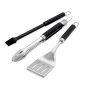 Preview: Weber Premium Grillbesteck, 3-teilig, Edelstahl, Schwarz