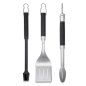 Preview: Weber Premium Grillbesteck, 3-teilig, Edelstahl, Schwarz