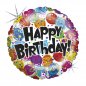 Preview: 1 Stk. Folienballon Happy Birthday bunt