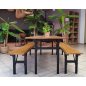 Preview: Rex Garden - Premium Bierzeltgarnitur massiv Eiche natur