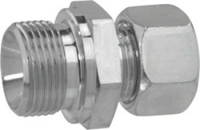 Verbindungsstück für Trennverschraubung AG G 3/4" KN x RVS 15 mm