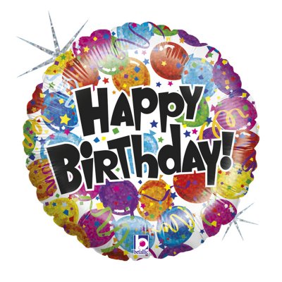 1 Stk. Folienballon Happy Birthday bunt