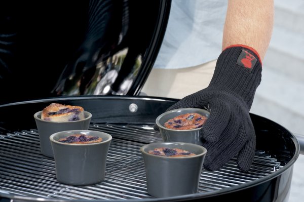 Weber Grillhandschuh-Set aus Kevlarmischgewebe, Schwarz (S/M)